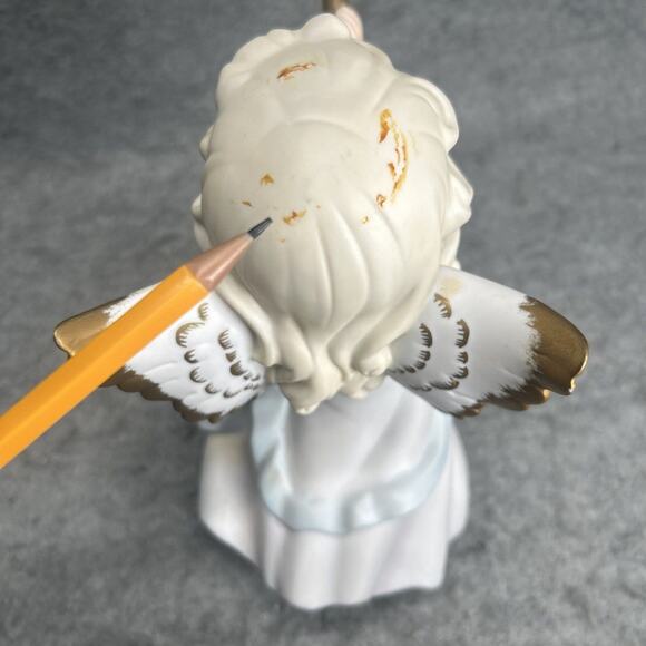 1996 Precious Moments "Sing In Excelsis Deo" Figurine/Tree Topper Missing Halo - Picture 4 of 10